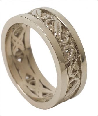 White Gold, Celtic Knot Center Ring – Drue Sanders Custom Jewelers