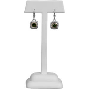 Cushion chrome diopside in sterling silver