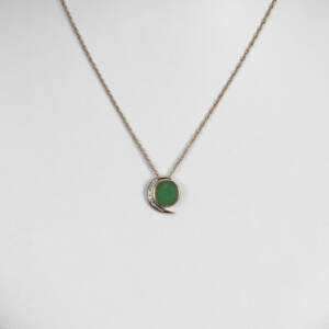 Chrysoprase in 14k yellow