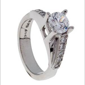 Palladium, .30cttw Diamond Ring