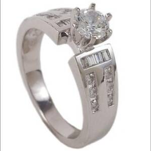 Platinum with Baguettes and Rounds Ring