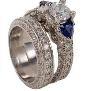 Platinum Filigree and Milgrain Ring