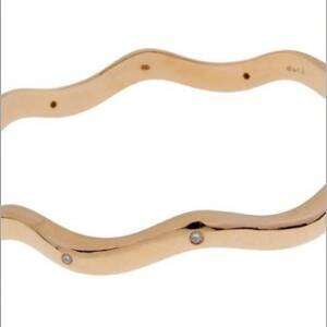 Yellow Gold Stackable Wave Bangle