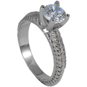 Palladium pinch top with filigree