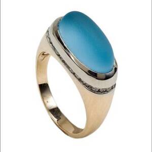 Evolution 14k White Gold with 6.08ct Blue Topaz and Diamonds