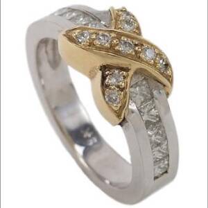 Platinum Sweep and Yellow Gold Bridge Ring Set – Drue Sanders – Jewelry