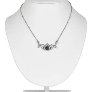 Chatham Alexandrite in 14k White gold