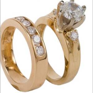 Channel Set Diamond Ring Set