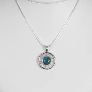 Turquoise set in sterling silver