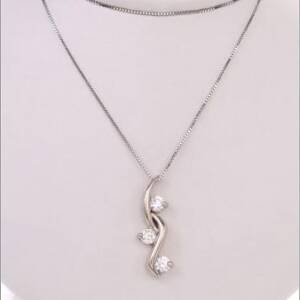 14k White Gold Pendant with .45cttw Diamonds
