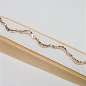 Cognac Diamond and Amethyst Bracelet