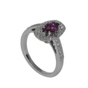 Marquise ruby in palladium