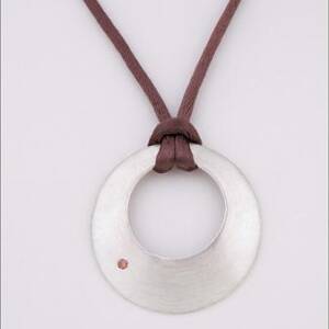 Necklace Sterling Silver with Cognac Diamond
