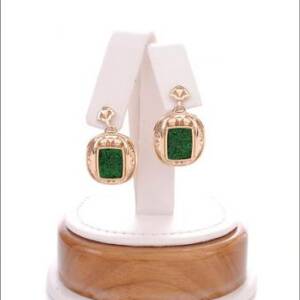 Evolution 14k Yellow Gold with Uvarite Garnet Drusy