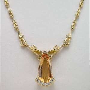 Evolution 18k Yellow Gold with 10.16ct Percious Topaz and Diamonds