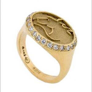 18k Yellow Gold with .36cttw Ring