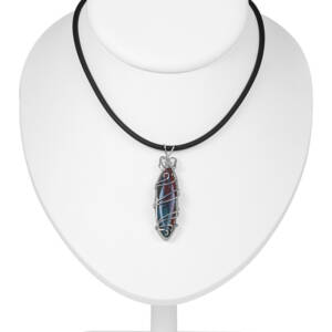 Bloodstone in wire wrap