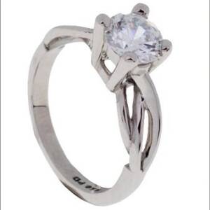 Palladium Braid Bridge Ring