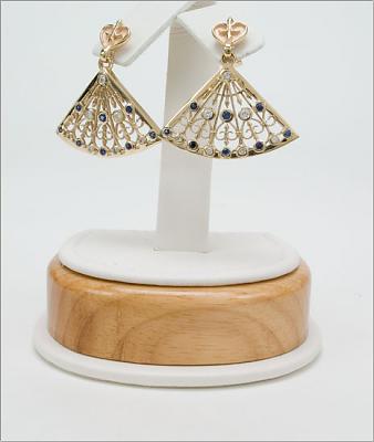 Yellow sale fan earrings