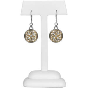 Floral design in 14k two-tone with diamonds