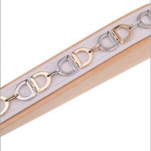 Sterling Silver Link and 14ky Bracelet