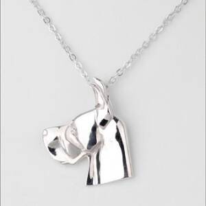 Sterling Silver Pendant Dog Head
