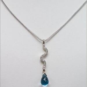 Evolution 14k White Gold with Topaz and Diamonds