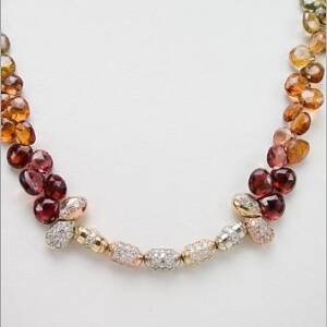 Evolution 14k White and Yellow Gold With 1.70cttw Diamond Necklace