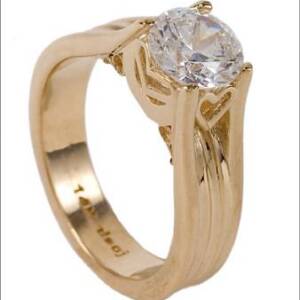 Yellow Gold with Heart Accents Ring