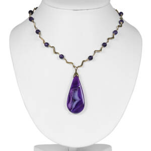 Flourite Drusy on 14k Yellow gold  link chain