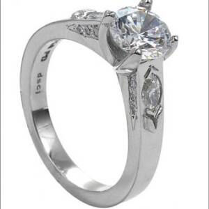 Palladium with Marquise Ring