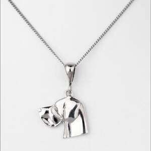 Sterling Silver Dog Head Pendant
