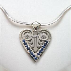 Evolution NYS Education Building Pendant with Sapphires