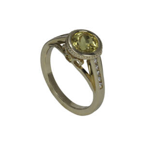 14k yellow with yellow sapphire
