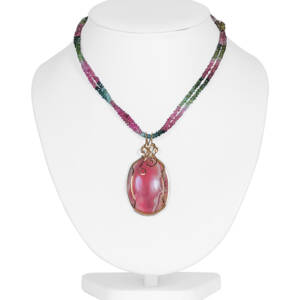 yellow gold filled rhodocrosite