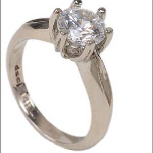 White Gold with 6-Prong Solstice Ring