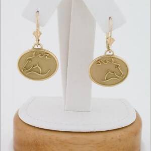 18k Yellow Gold Oval Earrings