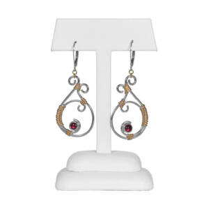 Sterling & yellow gold filled with garnet