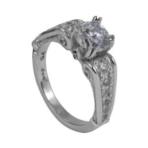 Palladium with Pave, Channel Diamonds