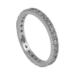 Pave Eternity Band in Palladium