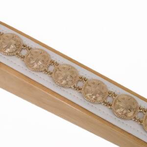 A 14k yellow gold bracelet from "the Past" NYS Capitol Building- details from a column at the edge of the steps