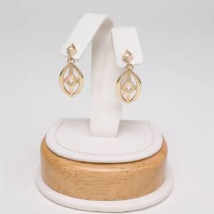 A pair of 14K dangle earrings