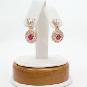 2=1.30cts of rubies and .70cts of diamonds 14K rose gold