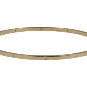 .18cts of diamonds in a 14k yellow gold bangle