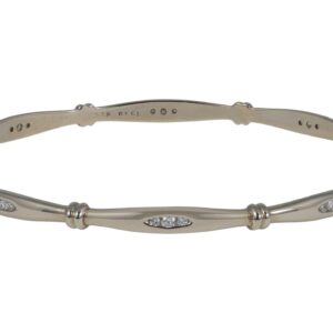 white gold bangle with .48cts of diamonds